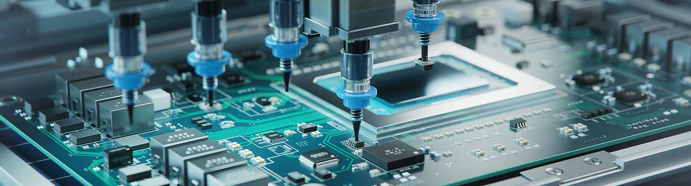 advance technology and close-up of a circuit board