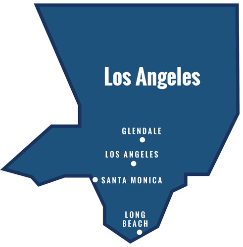 map of los angeles county